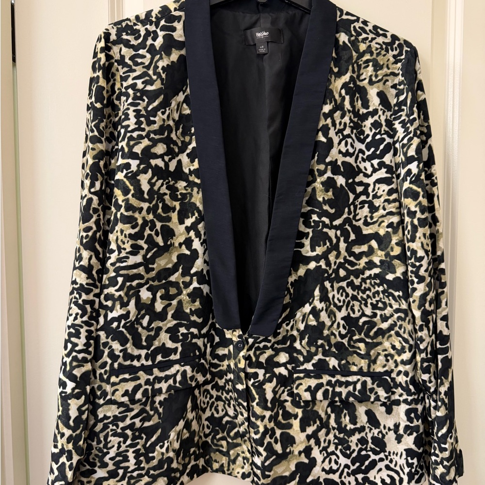 Mossimo Supply Co. Leopard Print Blazer with Black Lapel